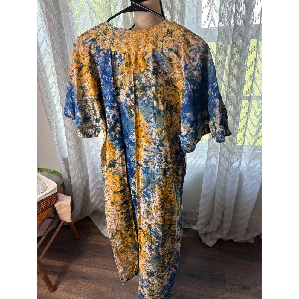 Embroidered Caftan Maxi Dress Boho Kaftan Tunic Women’s XL
